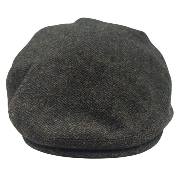 Voboom Mens Herringbone Wool Blend Flat Ivy Newsboy Cap Medium Classic - Picture 2 of 7